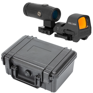 KIT MIRA HOLOGRAFICA 2 MOA ROJO Y TELESCOPICA 3X  HS510C/HM3X  HOLOSUN